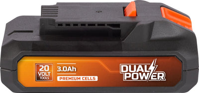 Powerplus Dual-Power-Akku powdp9023 – 20 V, 3,0 Ah – Akku für 20-V-Geräte – LED-Betriebsanzeige – Akku-Plattform