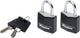 Masterlock-Vorhängeschloss – massives Aluminium – schwarz – 30 mm – 2 Stück – 9130eurtblk