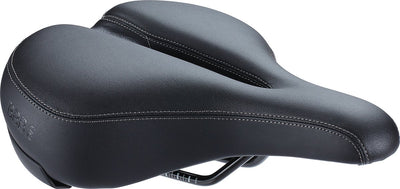 BBB Cycling SoftShape Relaxed Anatomic – Fahrradsattel für Damen und Herren – E-Bike- oder Citybike-Sattel – Fahrposition entspannt 75° – 265 x 206 mm – Schwarz – BSD-125