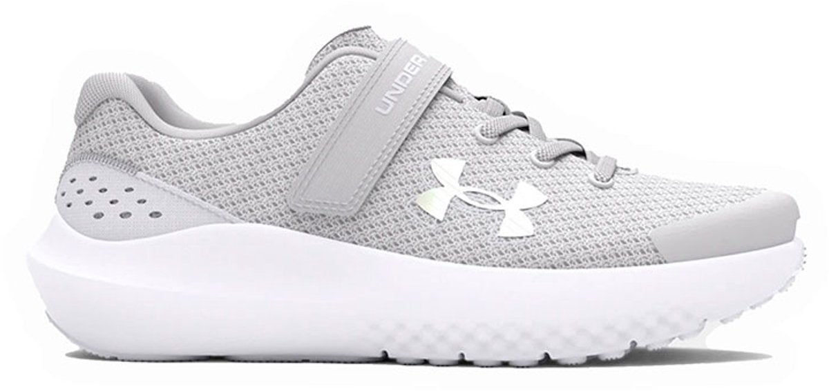 Under Armour UA GPS Surge 4 AC-Gray Mädchen-Sportschuhe – Halo Grey – Weiß – schillernd