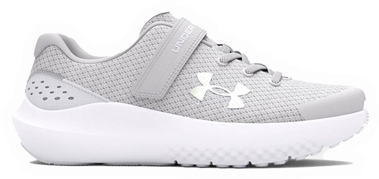 Under Armour UA GPS Surge 4 AC-Gray Mädchen-Sportschuhe – Halo Grey – Weiß – schillernd