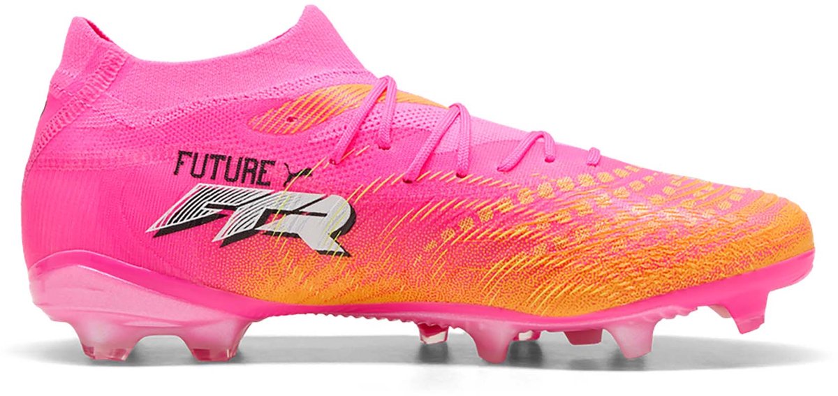 Puma Future 9 Match FG AG Unisex-Sportschuhe – Poison Pink-Sun Stream-Bright Aqua-White
