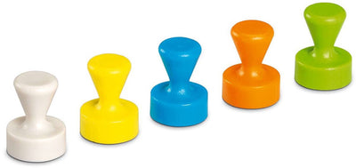 Maul Magnetkegel 10 Stück 1,5 kg Kunststoff Neodym ø 1,2 x 1,6 cm weiß blau gelb grün orange