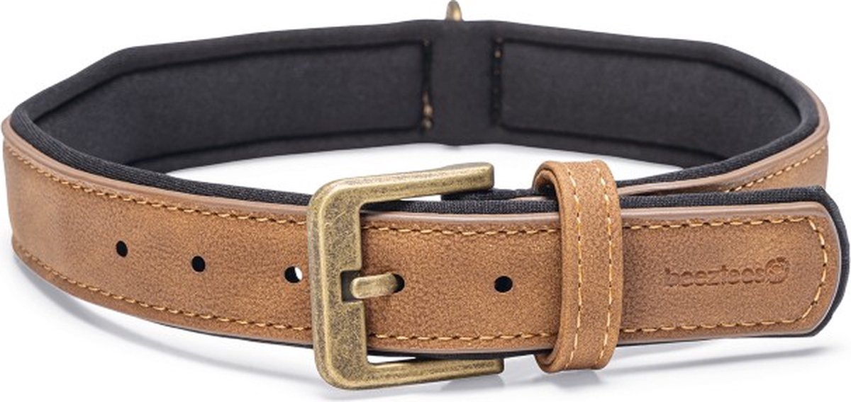 Beeztees Hundehalsband Balacron Axt – Kunstleder – Braun – 43–53 cm x 25 mm
