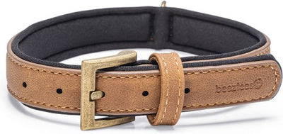 Beeztees Hundehalsband Balacron Axt – Kunstleder – Braun – 36–44 cm x 20 mm