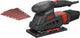 Skil Exzenterschleifer 160 W – Schleifmaschine – Schleiffläche 92 x 185 mm – Staubabsaugung – mit Klemmen und Klettverschluss – inklusive 3 Blatt Schleifpapier – 7347 AA