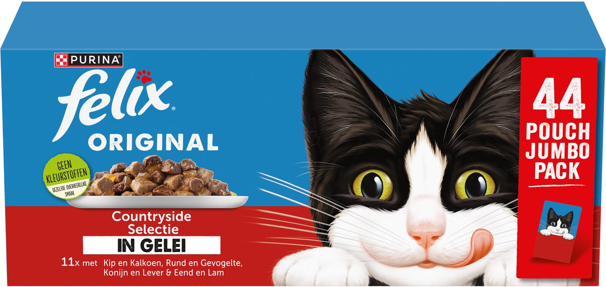 Felix Original in Gelee – Nassfutter für Katzen – Landauswahl – 44 x 85 g