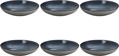 Medard de noblat - Feeling Indigo - tiefer Teller 24,5 cm - 6 Stück - Steingut