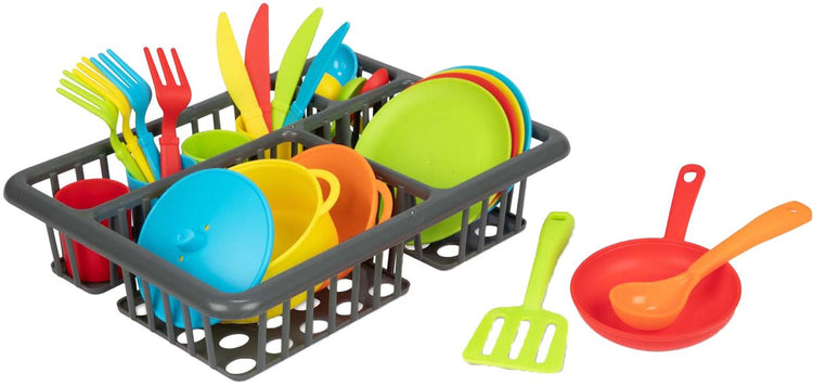 Toi-Toys Home Food Spleum-Rack mit Besteck und Pfannen, 27dlg.