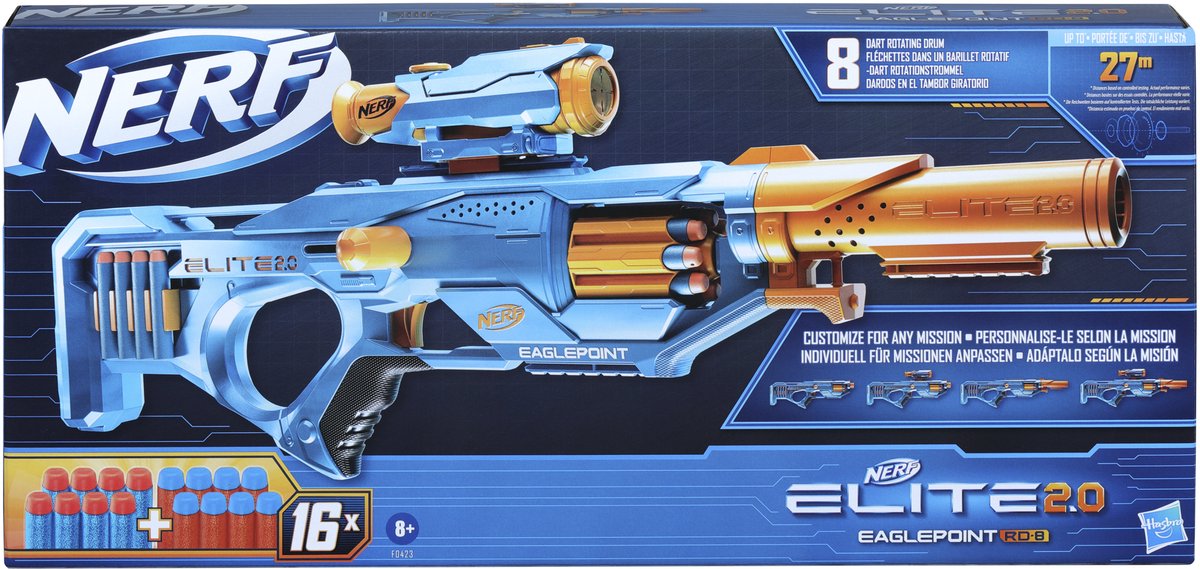 Nerf Nerf 2.0 Eaglepoint Rd8 Blaster + 16 Darts