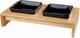 Trixie Feed Set Keramik mit hölzernen Basis schwarz
