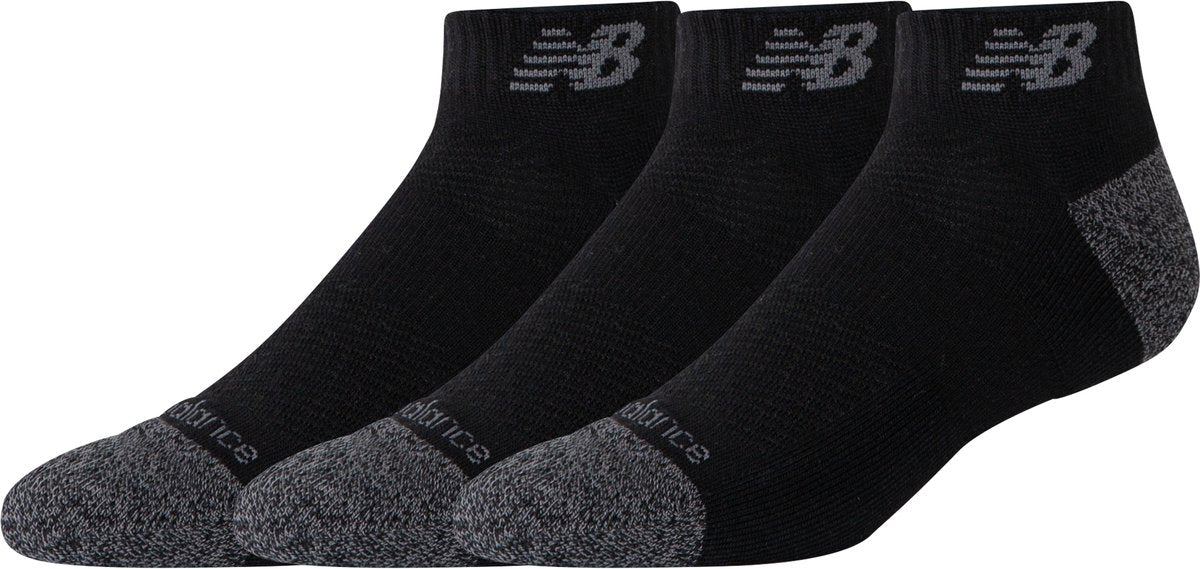 New Balance Active Low Cut Sock 3er-Pack Unisex-Sportsocken – Schwarz