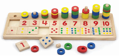 Vigatoys Viga Toys – Zahlen zuordnen – Zähl-, Rechen- und Sortierspiel