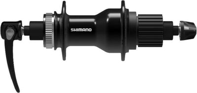 Shimano nach Hub 12-Geschwindigkeit FH-QC500-MS-B Micro Spline Cl 28 Loch 135 mm eingebaut