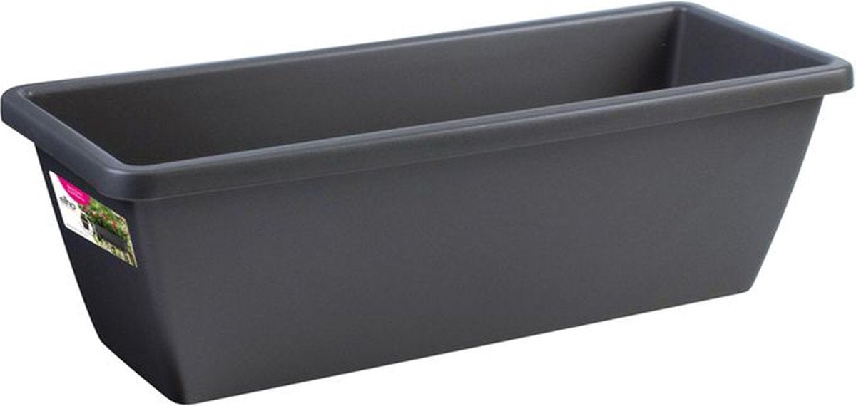 Elho Barcelona Balkonkasten 90 – Pflanzgefäß für Außenbalkon – ø 89,8 x H 16,0 cm – Anthrazit
