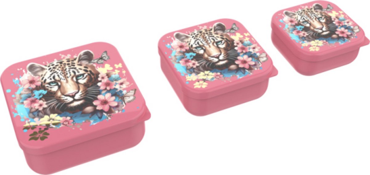 Lunch Buddies 3 in 1 Leopardenblumen-Schmetterlinge