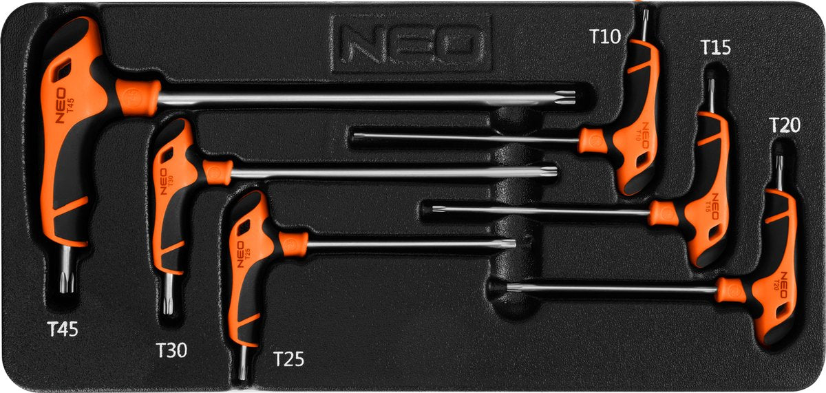 Neo-Einsatzschublade für Werkzeugwagen Torx-Schlüsselsatz, 6-teilig