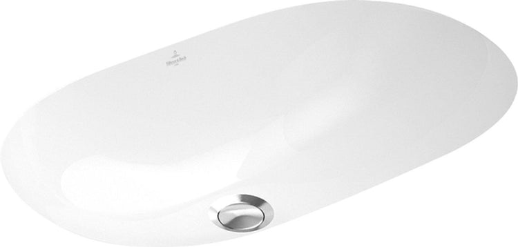 Villeroy boch o.novo Unterbauwaschtisch - 53x32cm - mit Überlauf ohne Hahnlochbank Keramik+ weiß