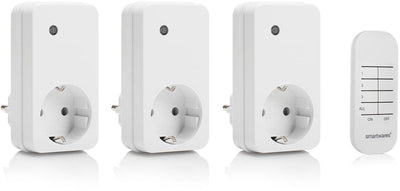 Smartwares sh4-99573 Schalterset – 4-teilig – Plug Connect – 3 Funkstecker mit Fernbedienung – nur für die Niederlande geeignet