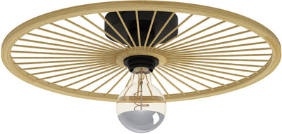 Eglo Leominster Deckenleuchte - e27 - ø 45 cm - Schwarz|Holz