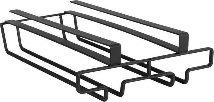 Wenko Weinglashalter Klea Schwarz Stahl 70x28cm für 6 Gläser mit Anti-Rutsch - Küchenregal für Weingläser - Weinglasregal hängend - Montage ohne Bohren