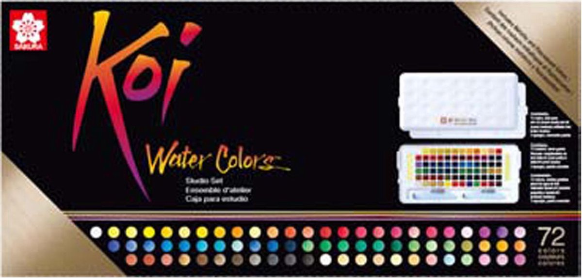 Sakura-Koi-Aquarell-Studio-Set | 72 halbe Pfannen