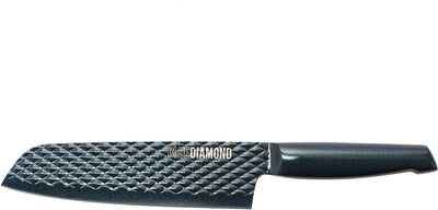 Blaues Diamant-Santokumesser – 18 cm – 100er-Stahl – antihaftbeschichtet – spülmaschinenfest