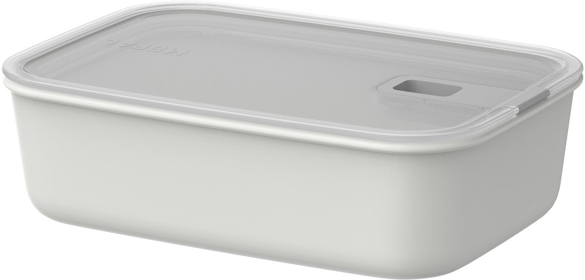 Mepal Easyclip Lebensmittelbehälter – 1,5 l – Lebensmittelbehälter mit Schiebeverschluss – mikrowellengeeignet. Dampfofen. Kühl- und Gefrierschrank – Nordic White