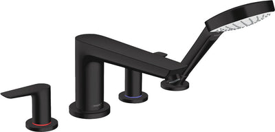 Hansgrohe Talis E Fertigset für 4-Loch Wannenrandarmatur für Unterputzgarnitur 13244180 mattschwarz