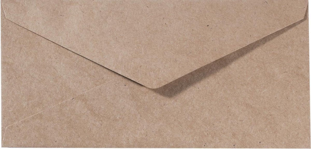 Florence-Umschläge in stabiler Qualität, kraftbraun, großes Rechteck, 25 Stück, 11,5 x 22,5 cm