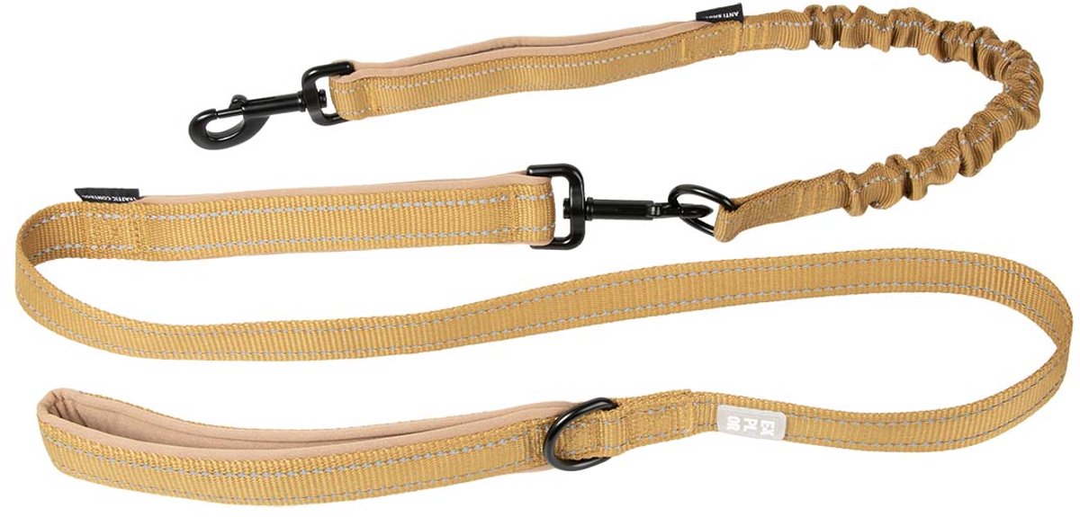 Explor Duvoplus Ultimate Fit Leine 2in1 Classic für Hunde 180cm-16mm Honiggold