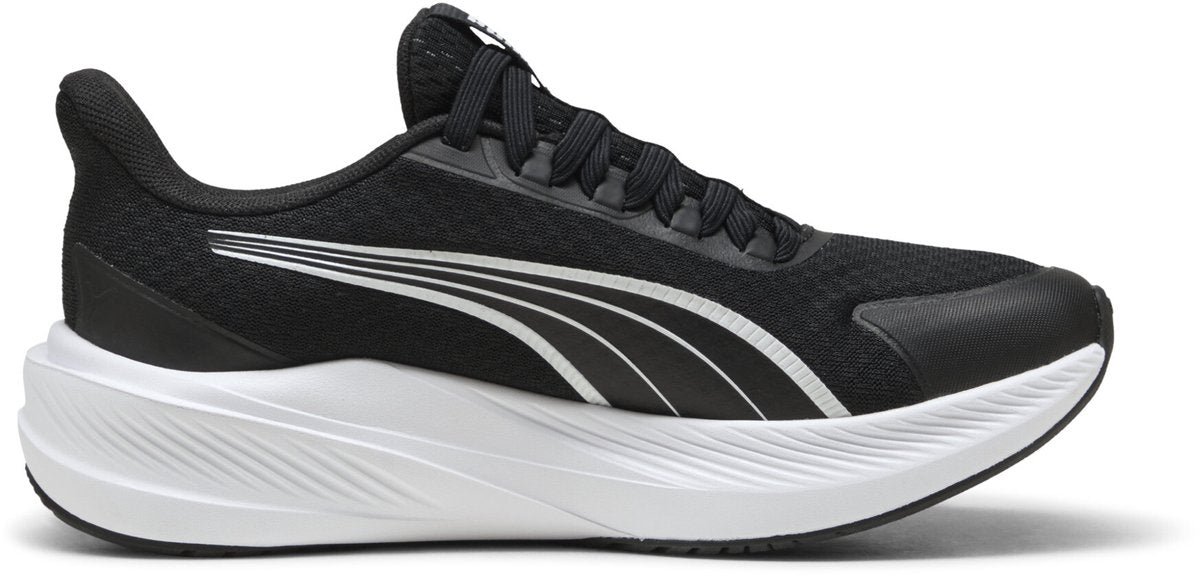 Puma Dasher Lite Sliptech Jr Unisex-Sportschuhe – Schwarz-Weiß