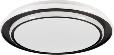 Eglo Moschetta Deckenleuchte - ø 49 cm - Schwarz und Weiß - einstellbares weißes Licht (warmes, neutrales und Tageslicht)