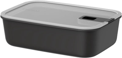 Mepal Easyclip Lebensmittelbehälter – 1,5 l – Lebensmittelbehälter mit Schiebeverschluss – mikrowellengeeignet. Dampfofen. Kühl- und Gefrierschrank – Nordic Black