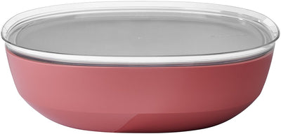 Mepal Servierschüssel mit Deckel Silueta – 4000 ml – Salatschüssel – Vivid Mauve