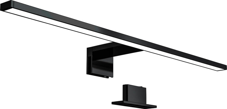 B.k.licht – LED-Spiegellampe – Schwarz – Badezimmerlampe – Spiegelbeleuchtung – L: 60 cm – IP44 – 4.000 K – 8 W LED
