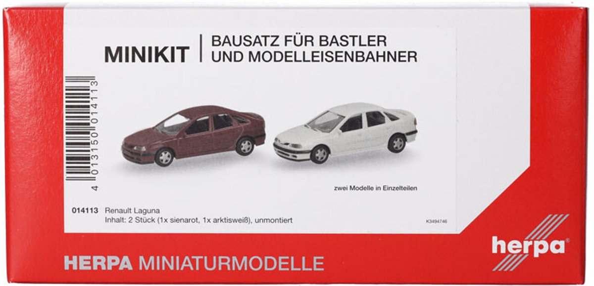 Herpa Renault Laguna, rot weiß (Mini-Kit 2 Stk.)