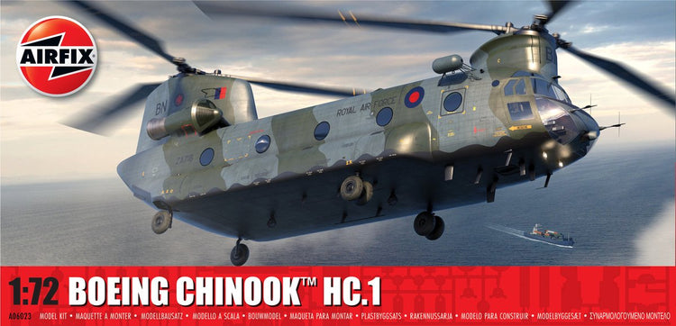 Airfix Modellbausatz Flugzeug – 06023 Boeing H-47 Chinook HC.1 Hubschrauber aus Kunststoff – 1:72 – Modellbau