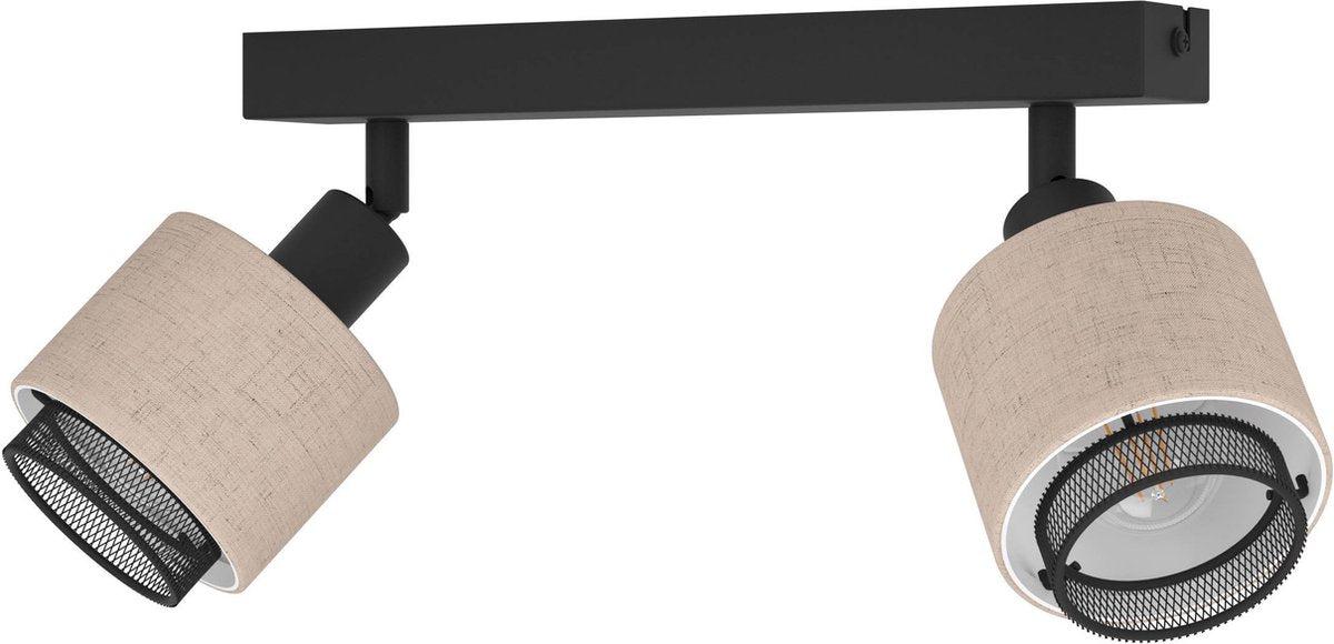 Eglo Rosley Spot – E14 – 31 cm – Schwarz Beige – Textil