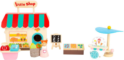 Kleiner Fuß Houten zusammen Speelwinkel Poppenhuis, 15dlg.