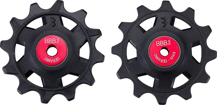 BBB Cycling Keramik-Umwerferräder SRAM – 12-Gang-Umwerferräder – langlebig – schwarz – 12 Zähne – Rollerboys Keramik 12 Zähne SR BDP-20