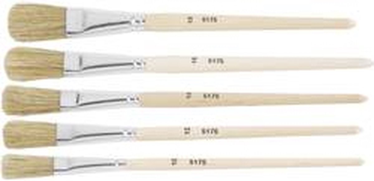 Zahn pinsel brush set for enamel varnish natural brush 5-piece