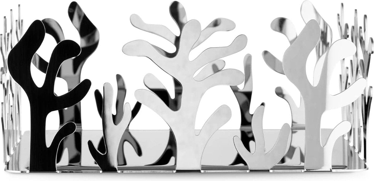 Alessi mediterraneo esi18 Design Serviettenhalter, Edelstahl, poliert, 18,5 x 21,3 x 13,5 cm