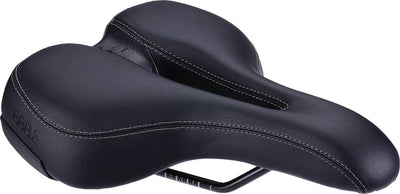 Bbb Cycling SoftShape Active – Fahrradsattel für Damen und Herren – E-Bike- oder City-Bike-Sattel – aufrechte Fahrradposition 60° – 265 x 185 mm – Schwarz – BSD-122