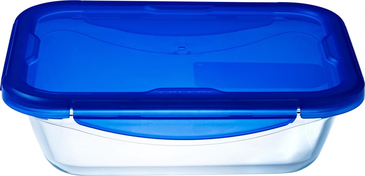 Pyrex - Cook Go Schüssel rechteckig mit Deckel 0,8 Liter - transparent