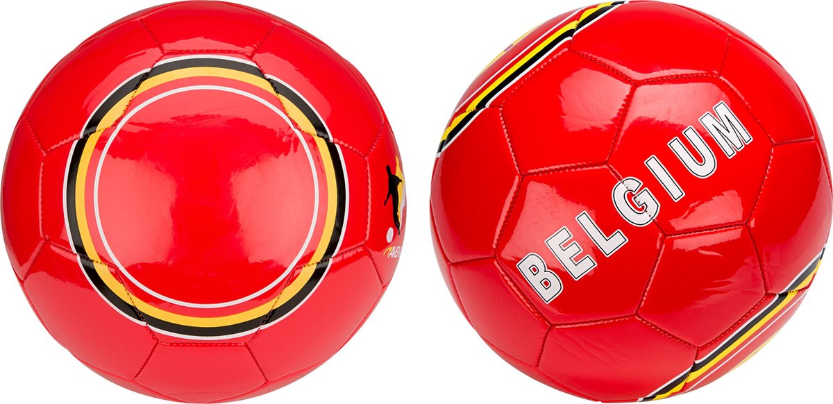 Avento Fußball glänzend - Euro Triumph - rot gelb - Belgien - Größe 5 -⌀ ca. 22 cm
