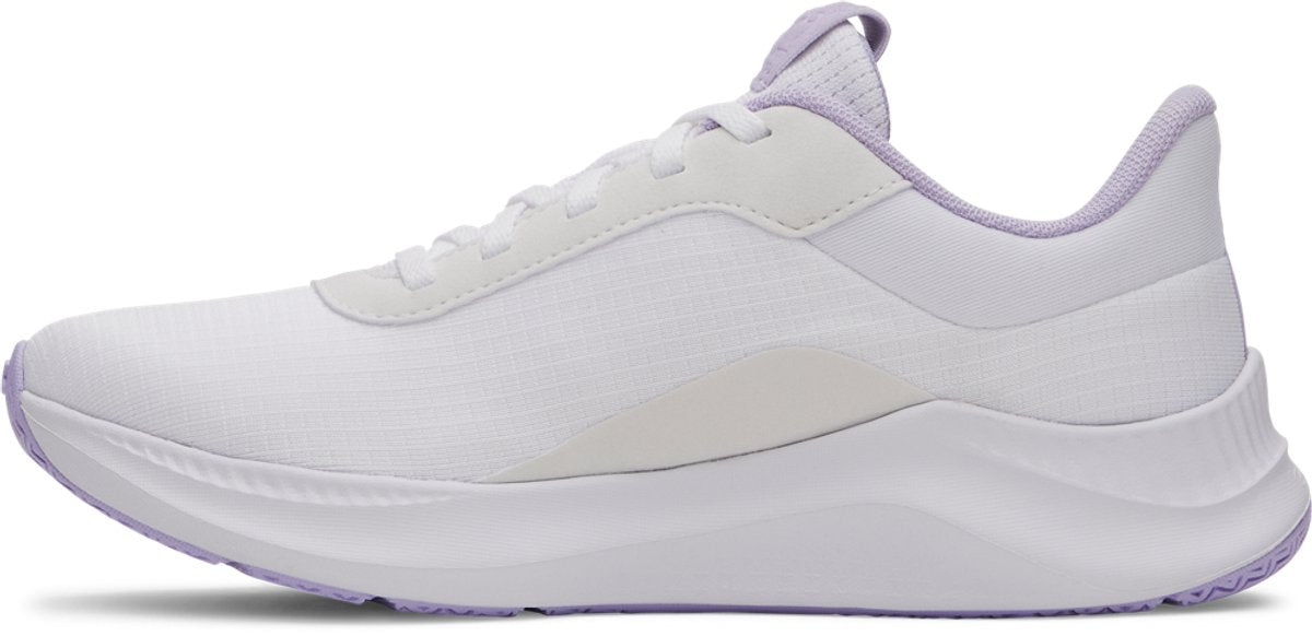 Under Armour UA W Aurora 3-Wht Damen-Sportschuhe – Weiß – Lila Wappen