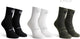 Rogelli Core-Kombi-Radsocken – 3er-Pack – Schwarz Weiß Armeegrün – 36 39