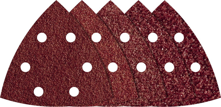 Wolfcraft – Schleifpapier 20 Stück für Delta-Multischleifer 95 mm – Körnung: 40,60,80, 120,180 – 1866000