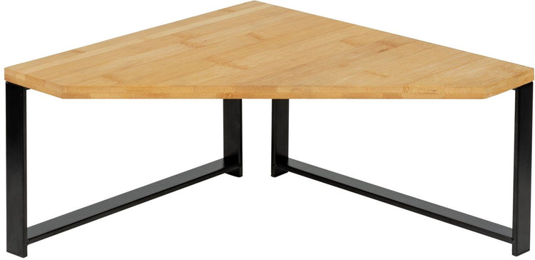 Wenko Küchenregal Lou, Eckmodell aus mattschwarzem Stahl und FSC-zertifiziertem Bambus, 30 x 15 x 30 cm – stehendes Küchenregal – Küchenorganisator